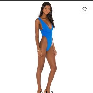 Revolve Echo Beach Riot one piece swimsuit in blue size small